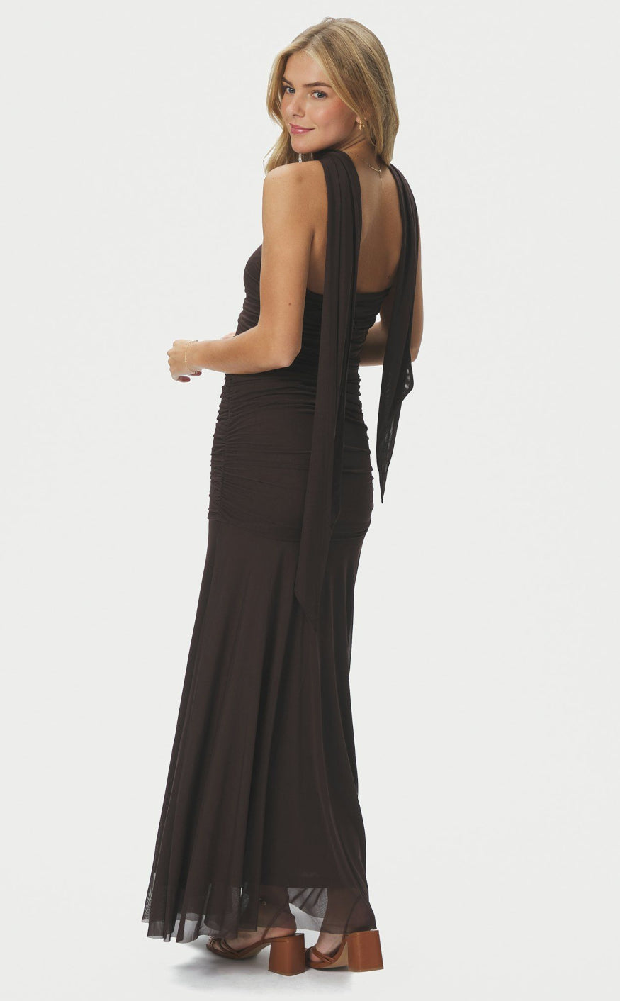 Neo Noir Kjole - Misi Mesh - Brown