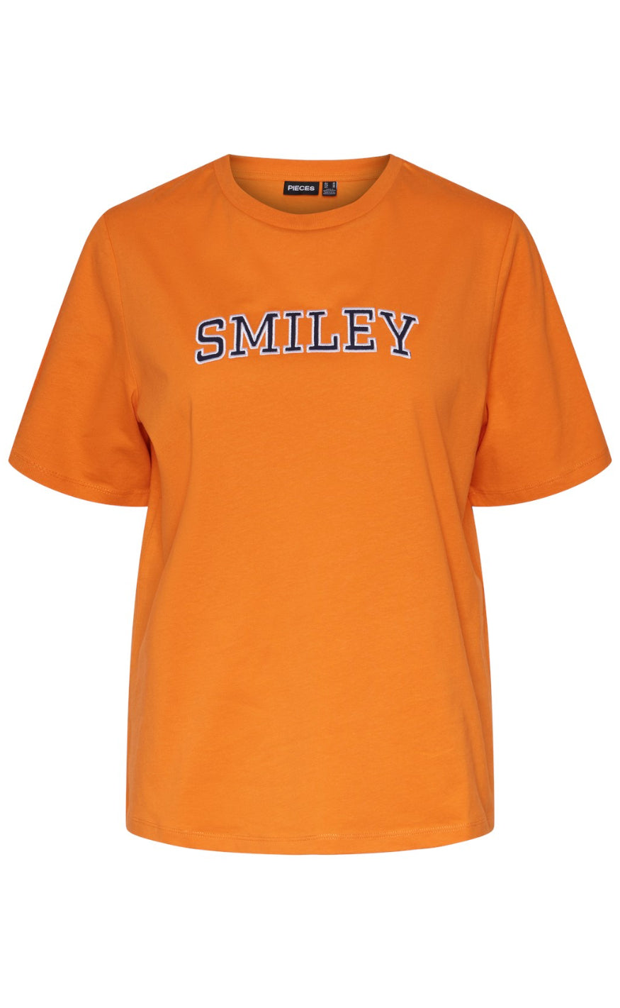 PIECES T-Shirt - Molly - Persimmon Orange