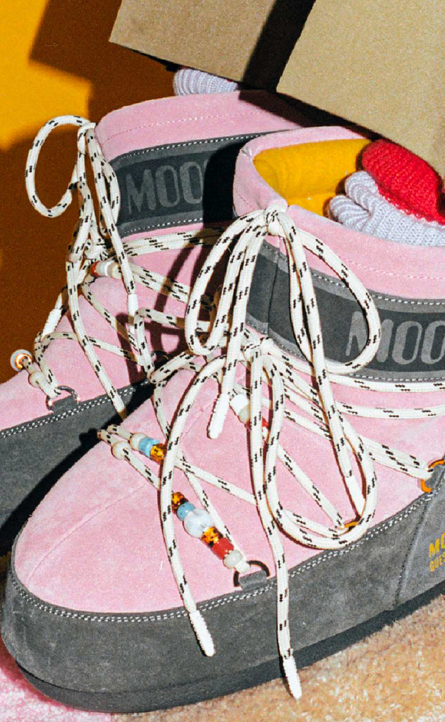 Moon Boot Støvler - MB x Gir Low - Grey/Rose