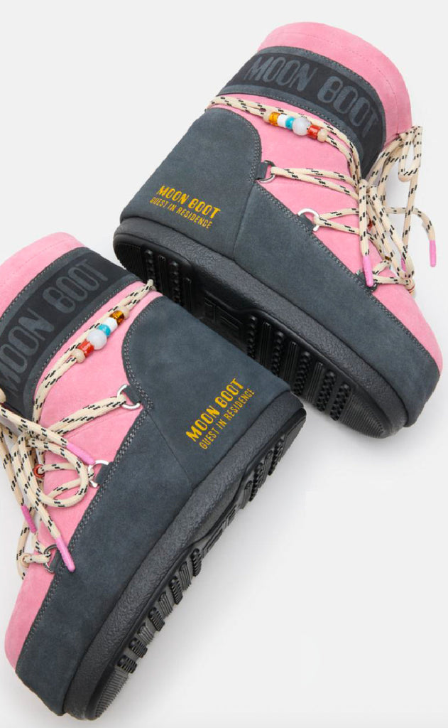 Moon Boot Støvler - MB x Gir Low - Grey/Rose
