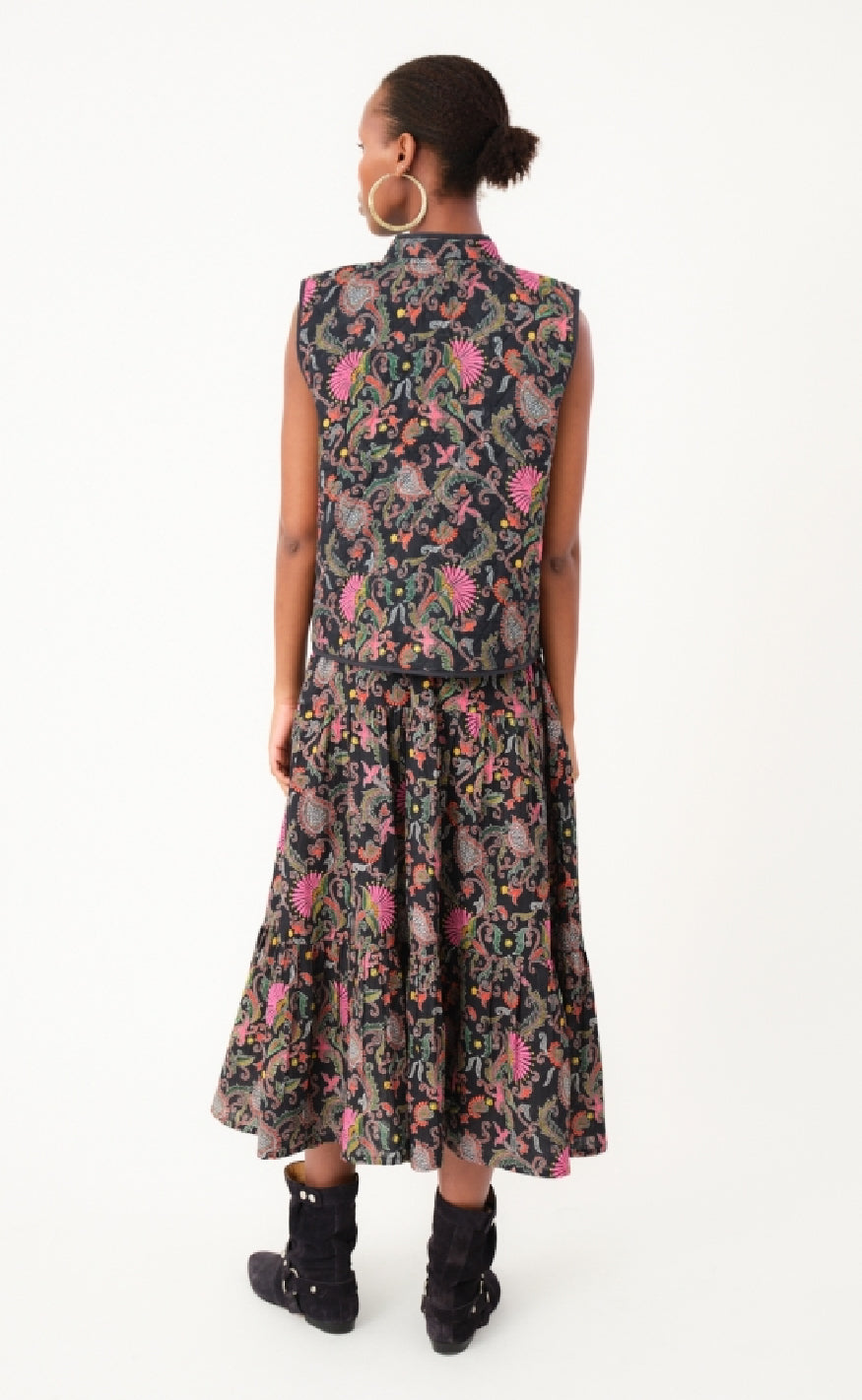 Lollys Laundry Skjørt - Morning LL Midi - Flower Print
