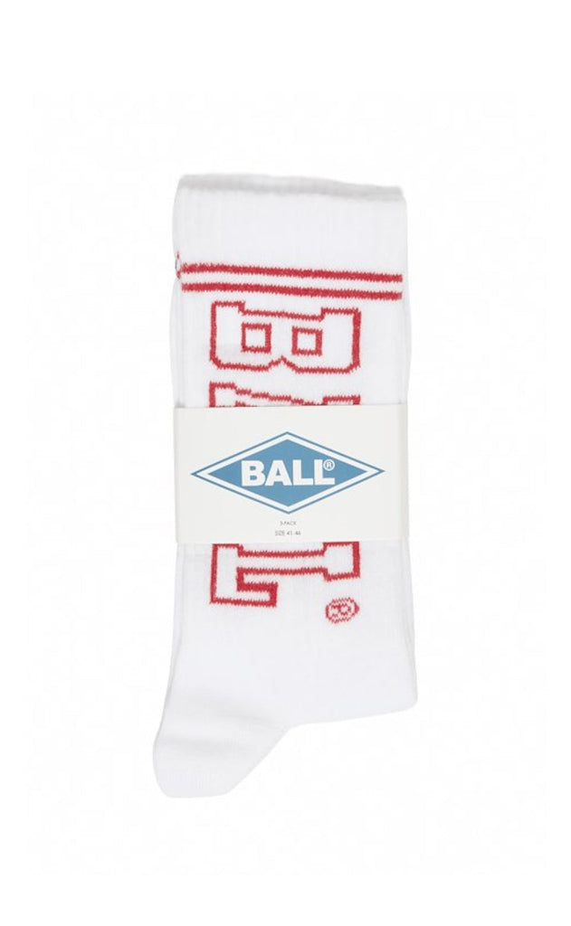 BALL Original - 3 Pack Strømper - White/Multi Logo