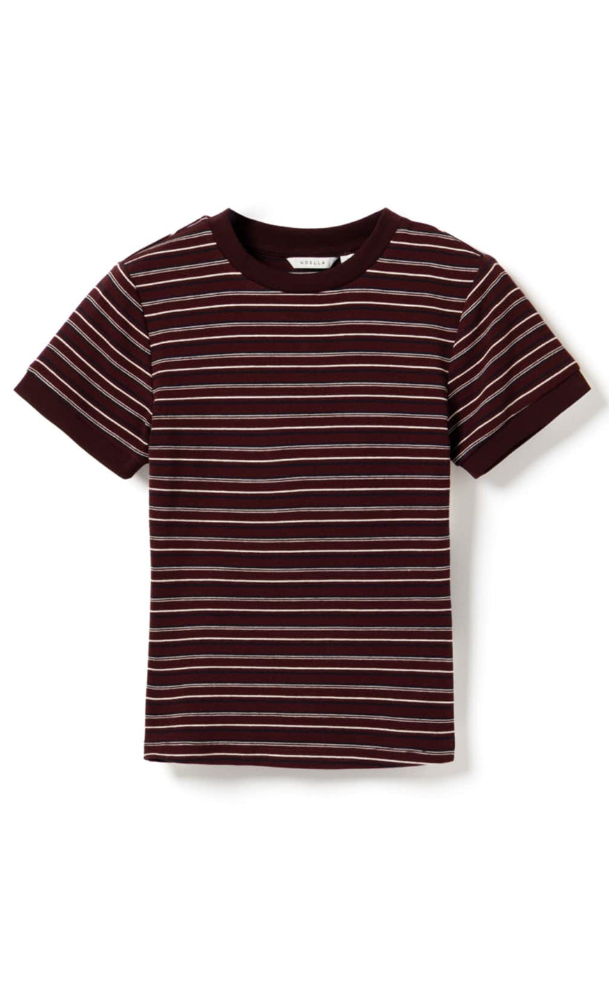 Noella Bluse - Mykel - Dizzy Burgundy Stripe