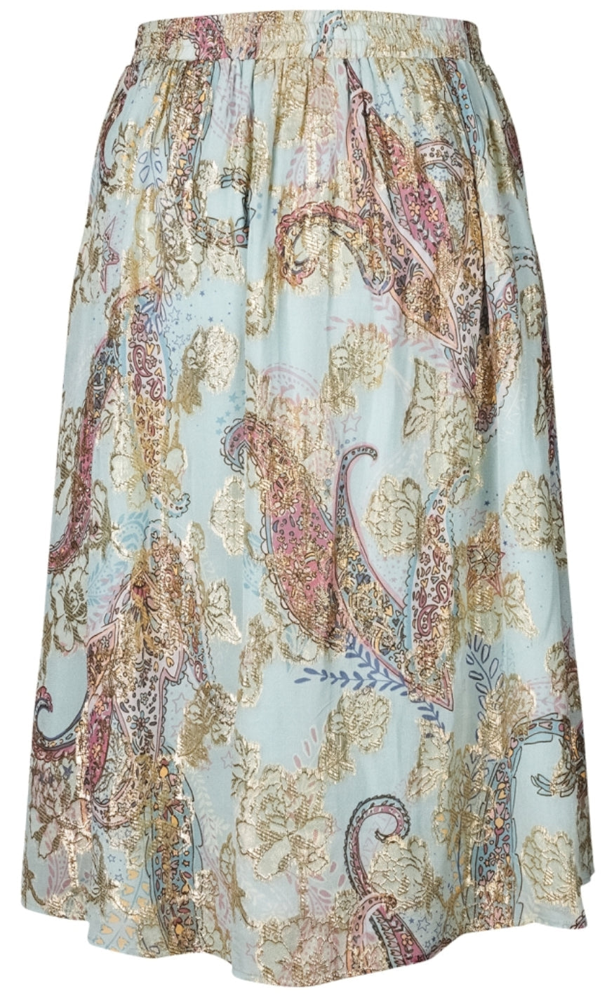 Lollys Laundry Midi Skjørt - Ella - Light Blue