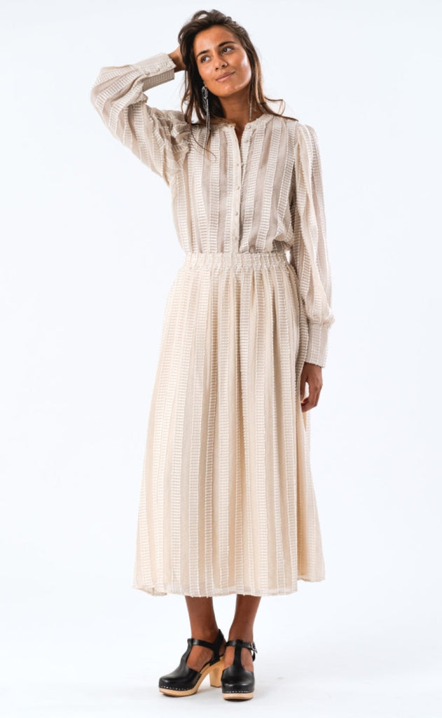 Lollys Laundry Skjørt - Akane Maxi - Creme