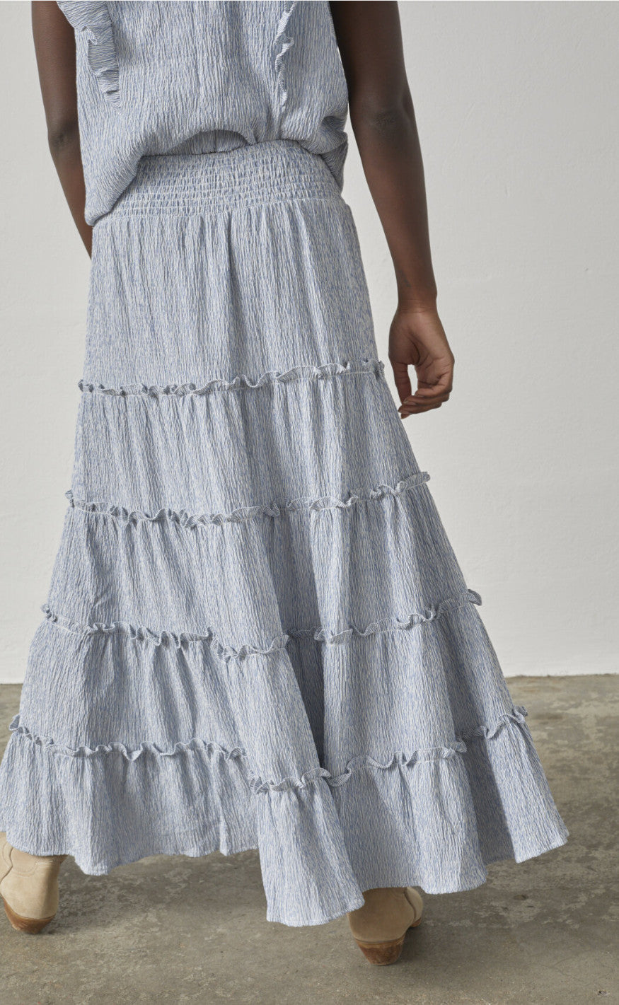 Love & Divine Skjørt - Love1326 - Blue/White Stripe