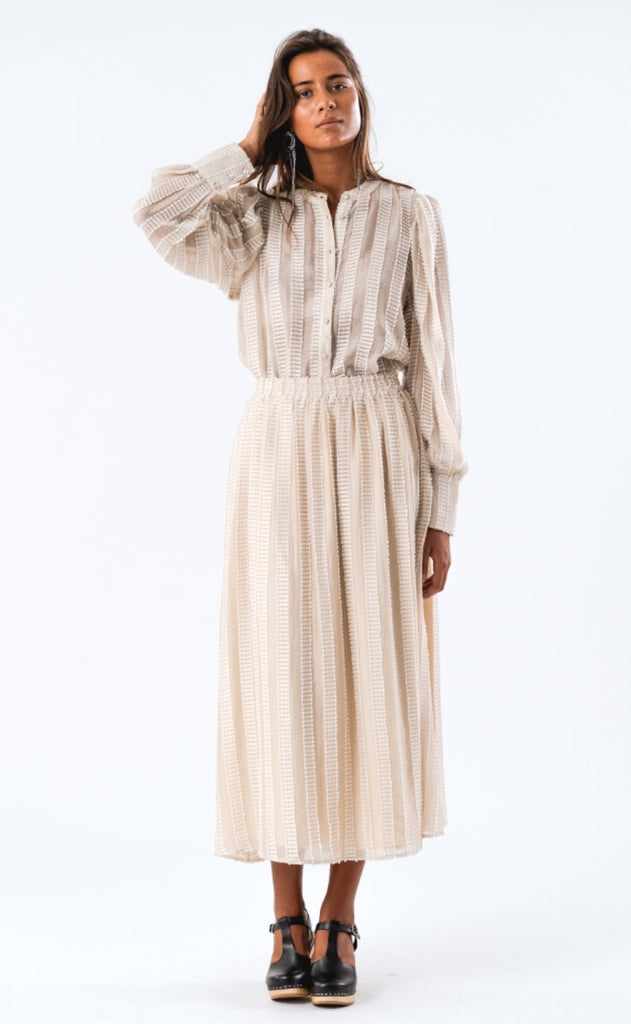 Lollys Laundry Skjørt - Akane Maxi - Creme