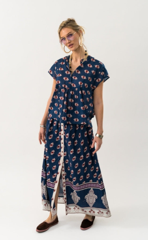 Lollys Laundry Skjørt - Rio - Dark Blue