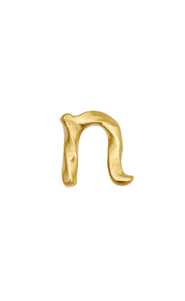 Maanesten Ørering - Alphabet Single - Gold Colour