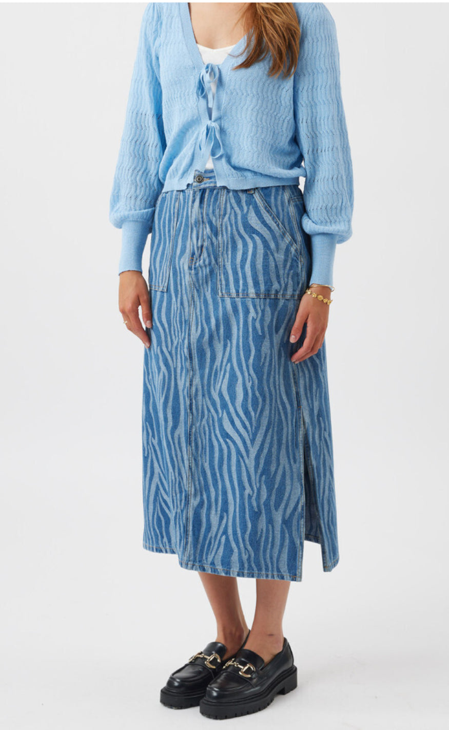 Moves Skjørt - Guna - Medium Blue