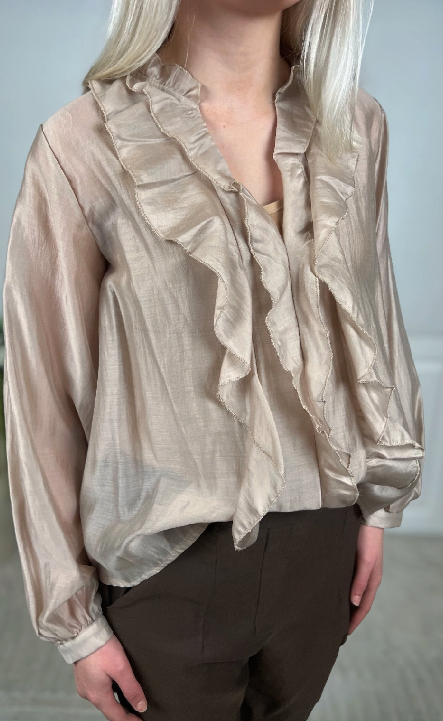 Marta Du Chateau Bluse - Naira - Beige