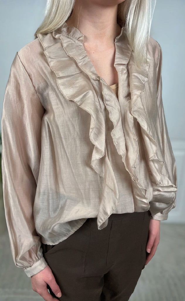 Marta Du Chateau Bluse - Naira - Beige