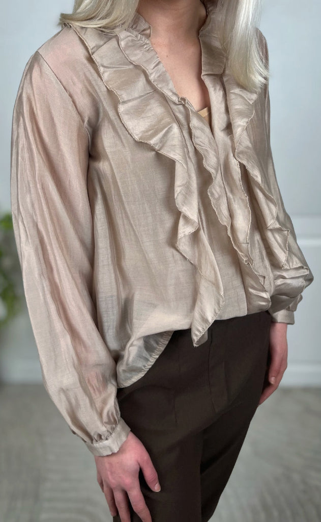 Marta Du Chateau Bluse - Naira - Beige
