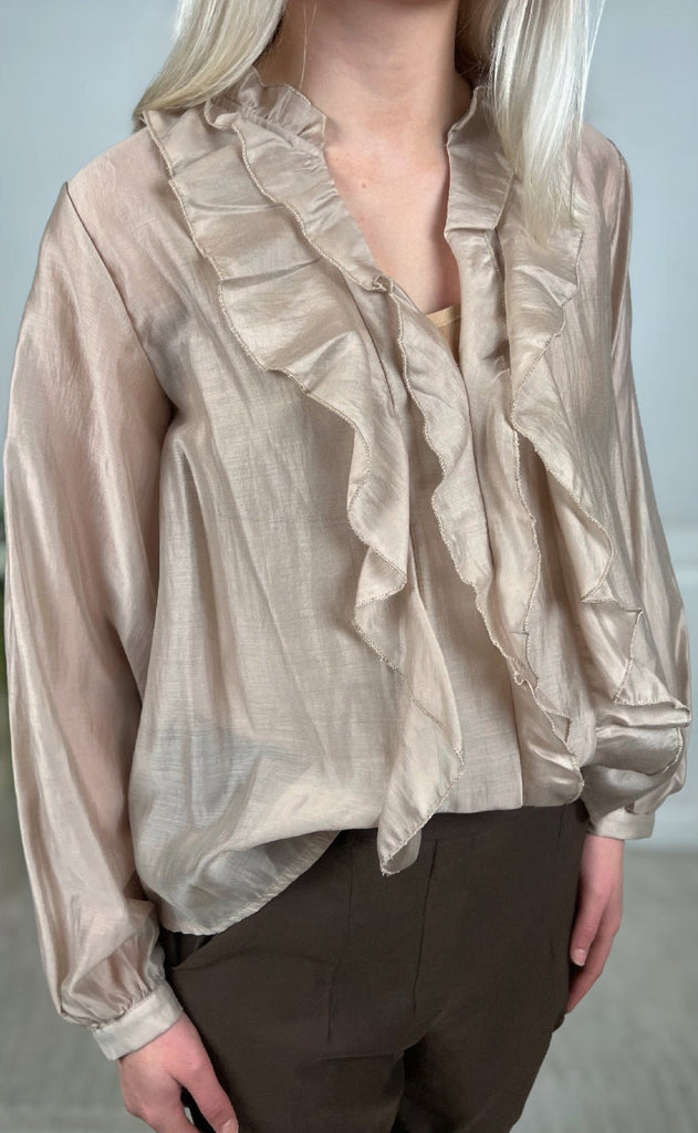 Marta Du Chateau Bluse - Naira - Beige