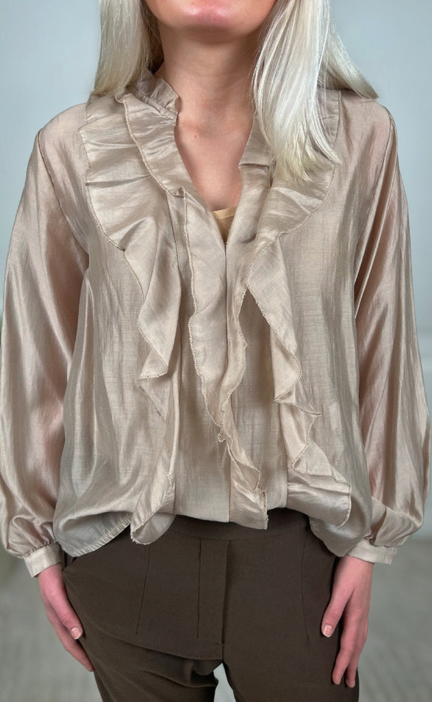 Marta Du Chateau Bluse - Naira - Beige