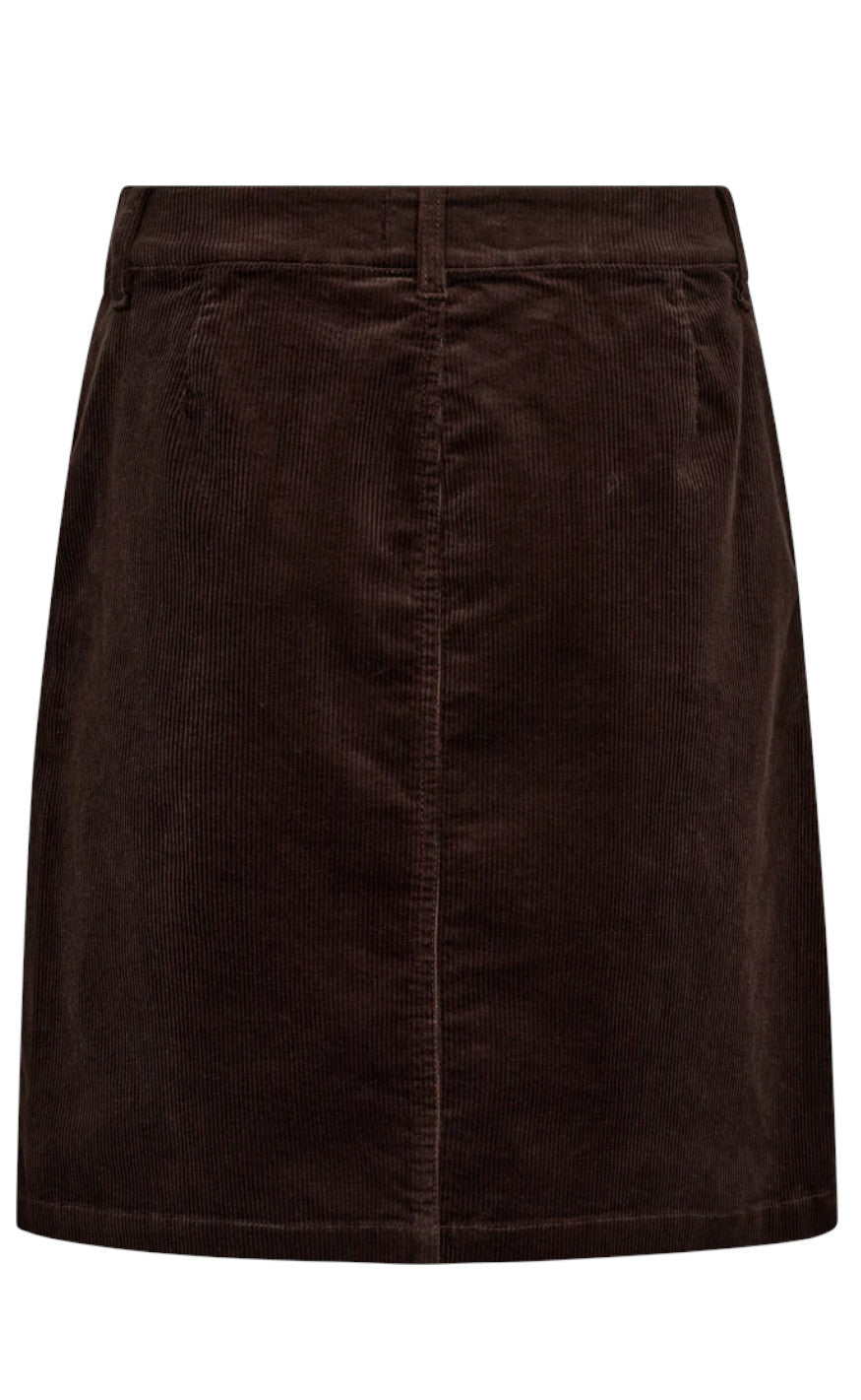 Freequent Skjørt - Cordy - Coffee Bean