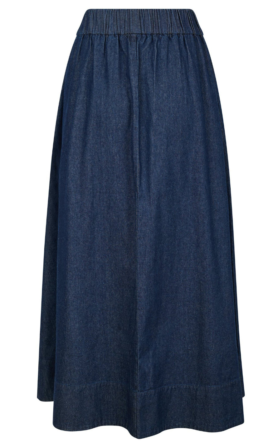 Neo Noir Skjørt - Yara Denim Long - Dark Blue