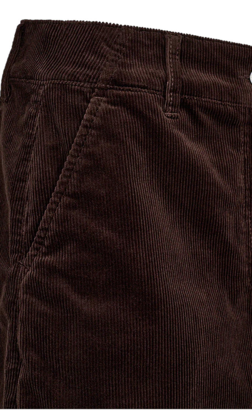 Freequent Skjørt - Cordy - Coffee Bean