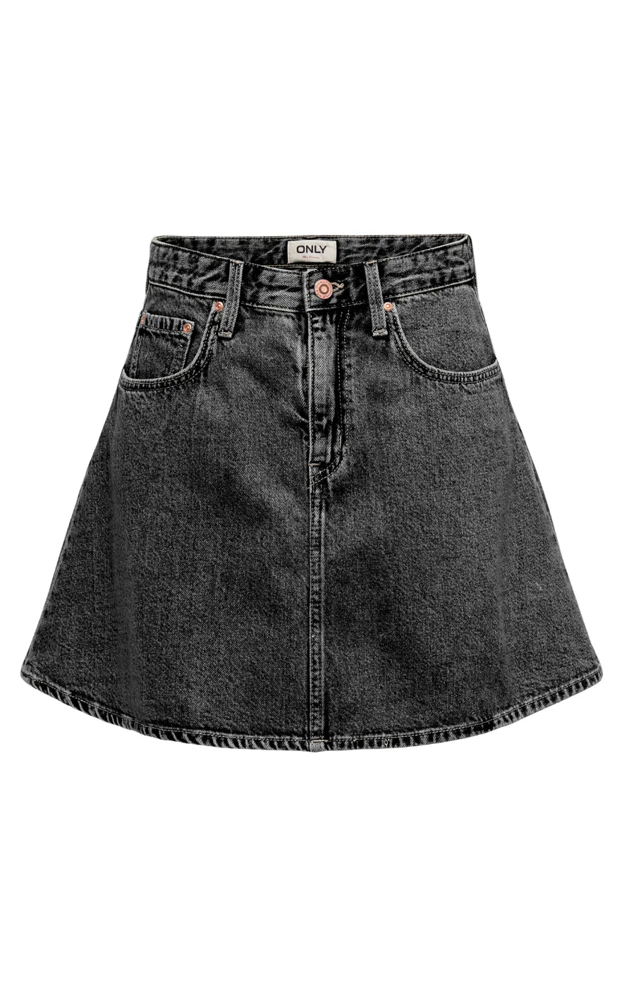 ONLY Skjørt - Eden - Washed Black