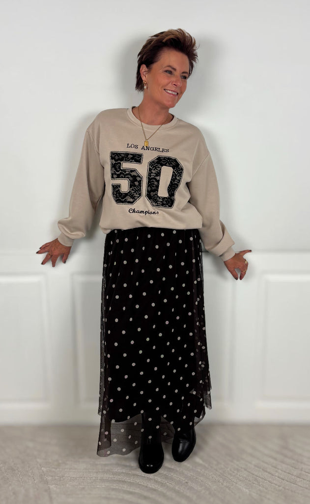 Marta Du Chateau Sweatshirt - Liora - Fango/Black