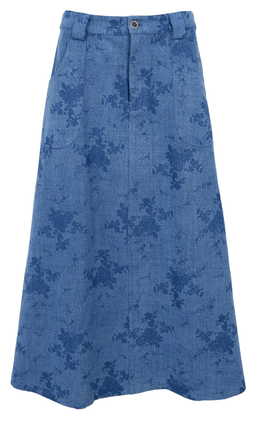 Black Colour Skjørt - Fiola - Denim Blue