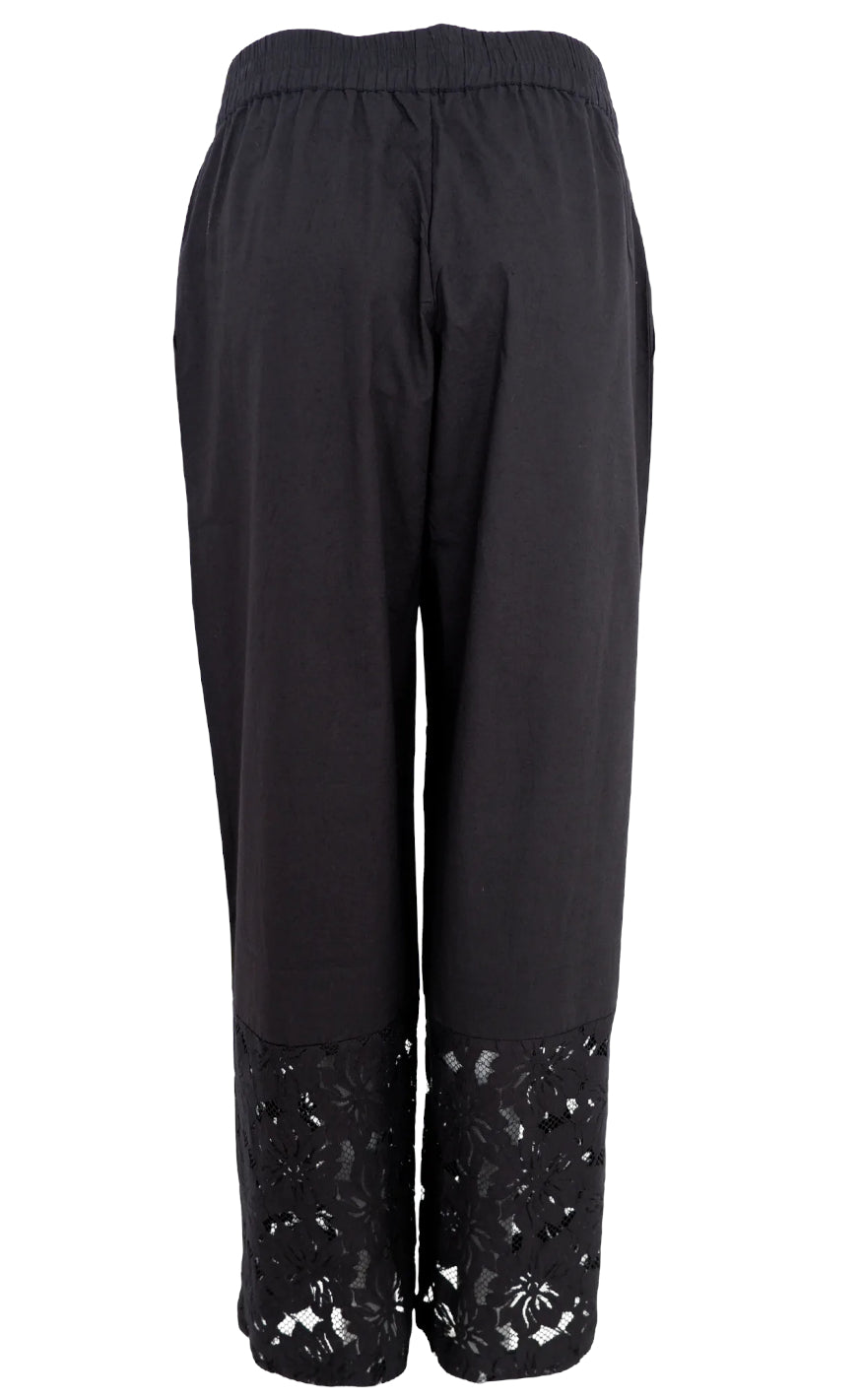 Black Colour Bukser - Nelly Flower - Black