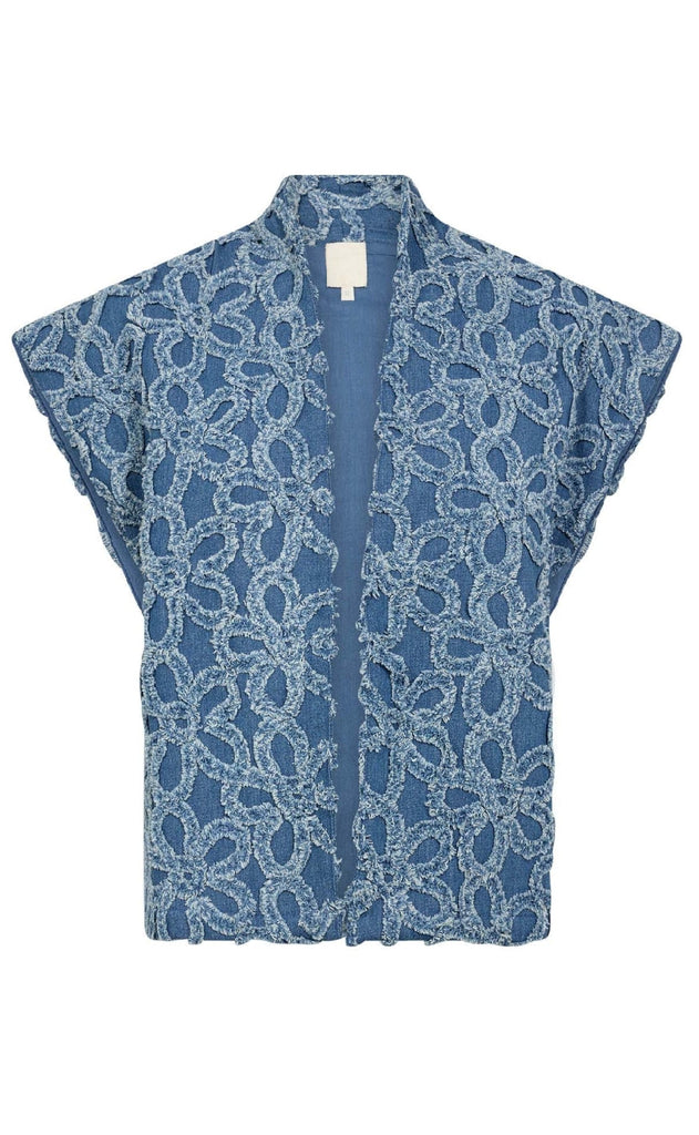 Gossia Vest - Nena - Denim Flowers