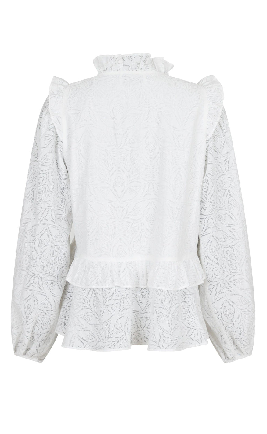 Neo Noir Bluse - Hawaii - White
