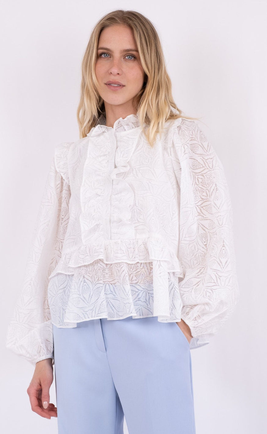 Neo Noir Bluse - Hawaii - White