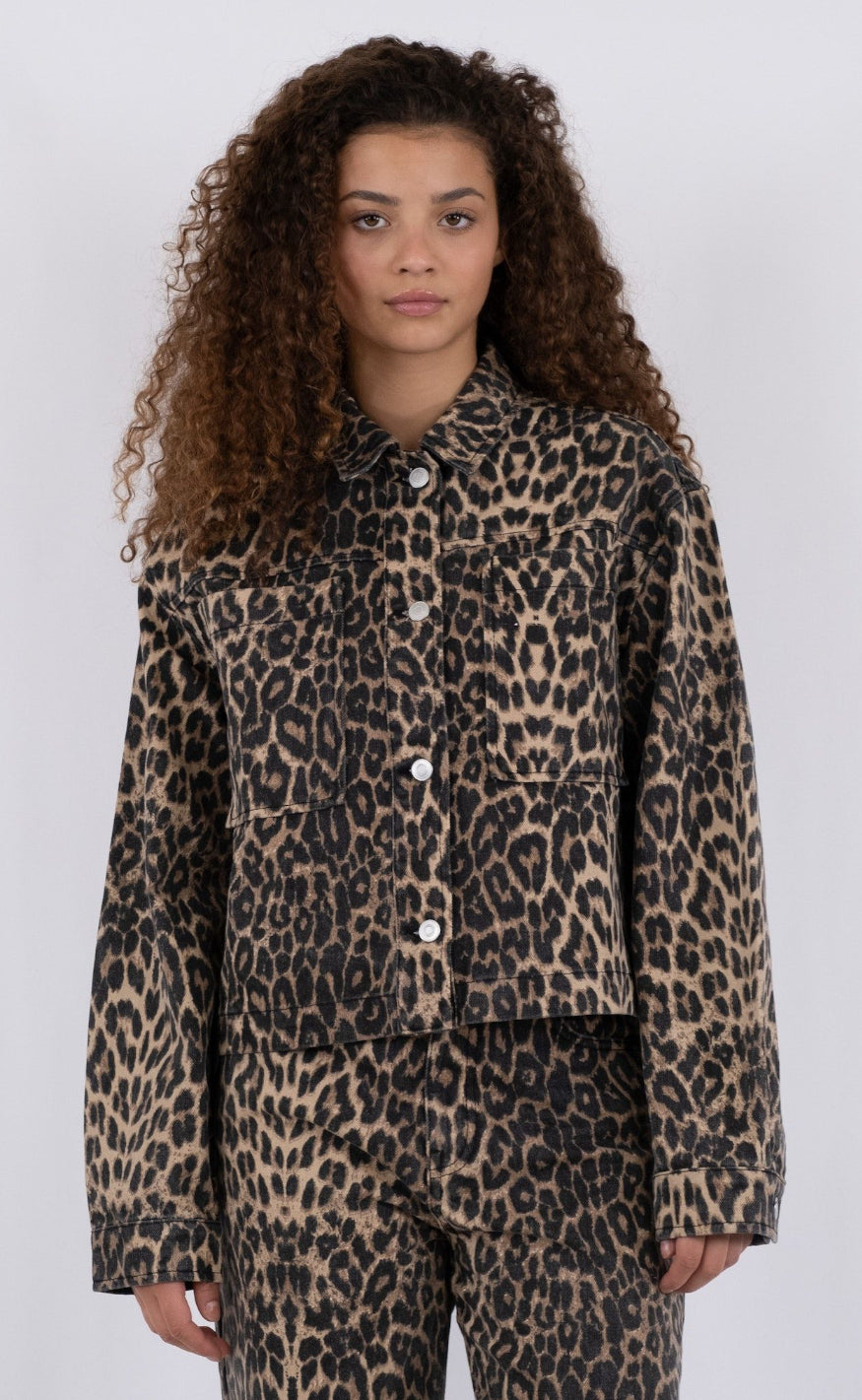 Neo Noir Jakke - Emilia - Leopard