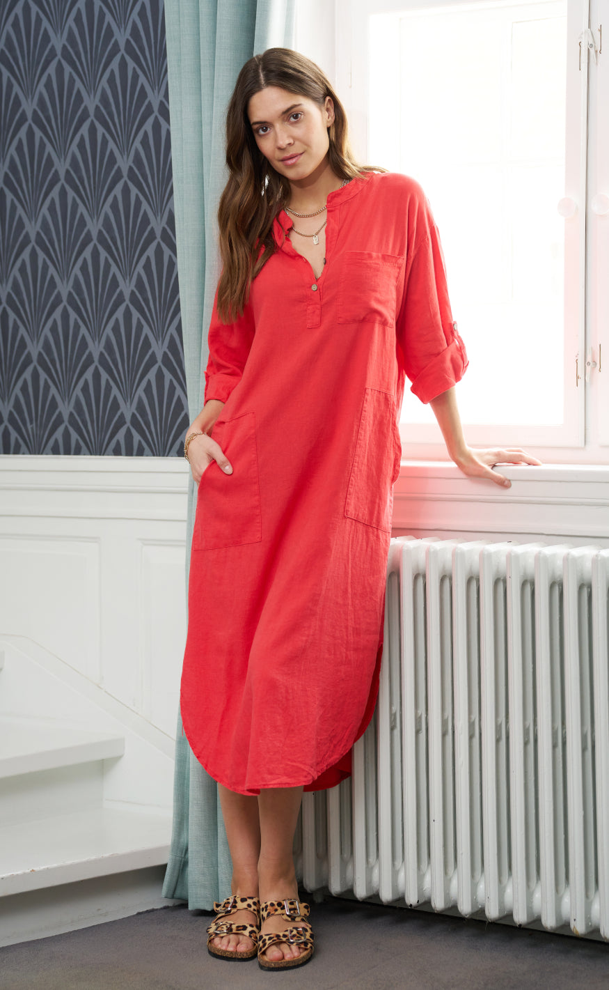 Marta Du Chateau Kjole - 93911 Ness - Red
