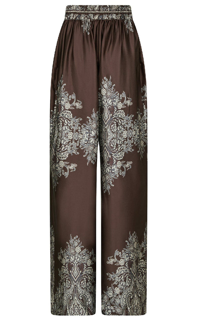Neo Noir Bukser - Lunet Paisley - Dark Brown