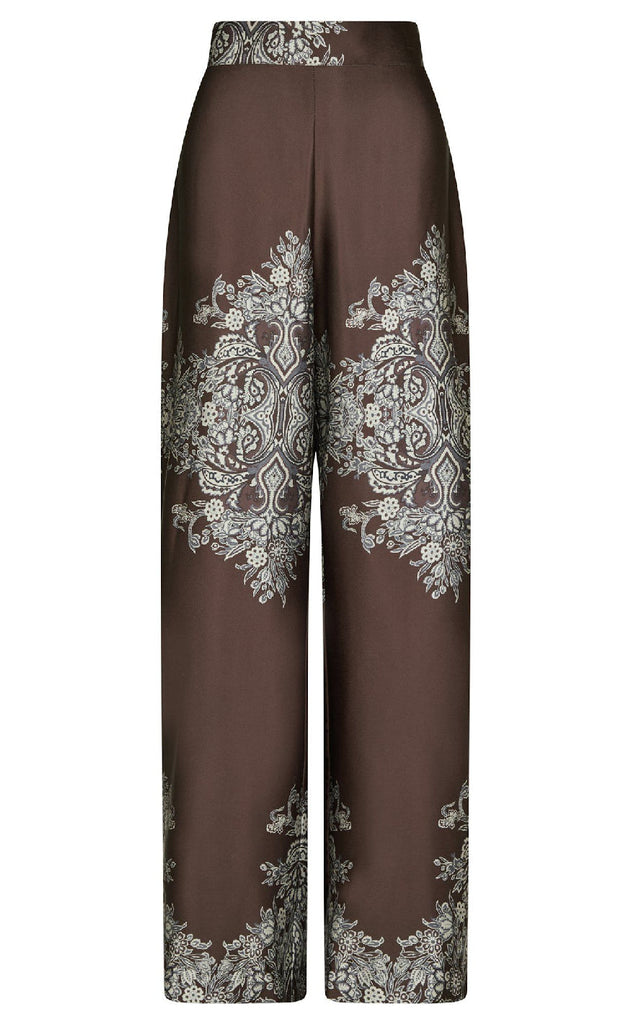 Neo Noir Bukser - Lunet Paisley - Dark Brown