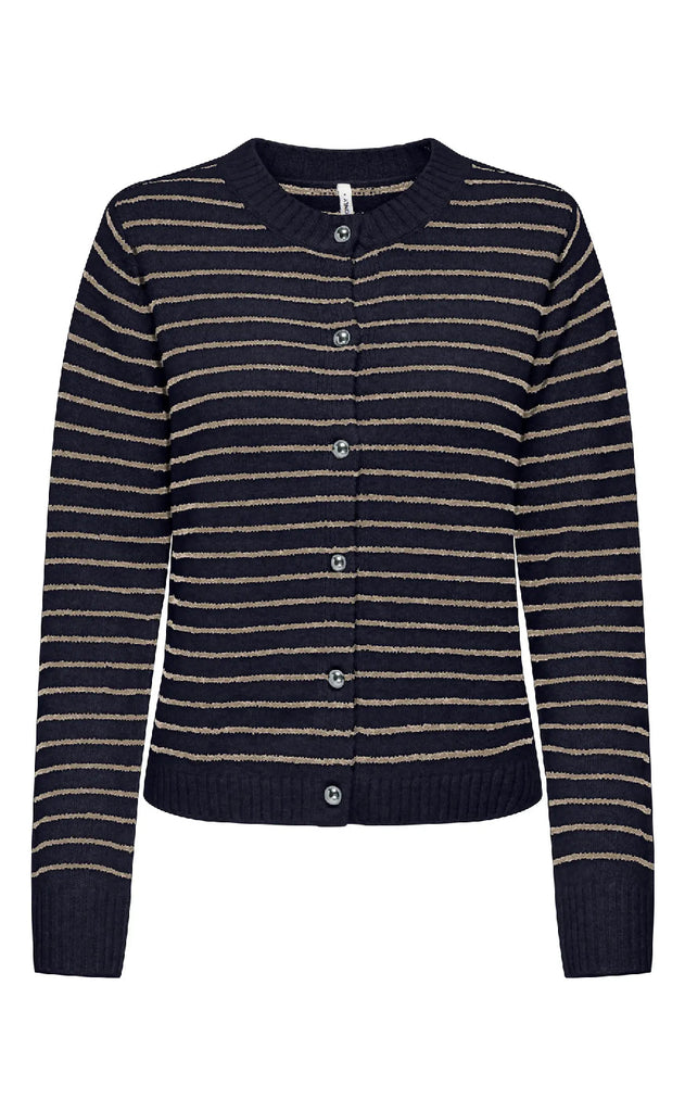 ONLY Cardigan - Chester LS - Night Sky Humus/Mel/Silver Button