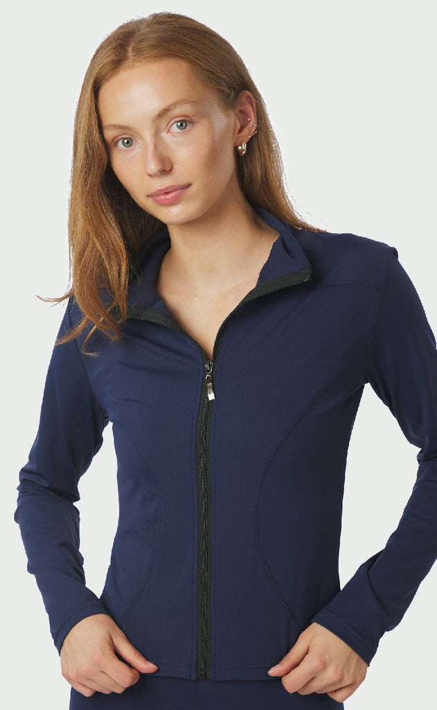 Neo Noir Bluse - Nolana Zip - Navy