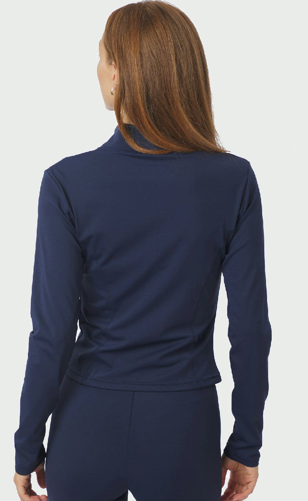 Neo Noir Bluse - Nolana Zip - Navy