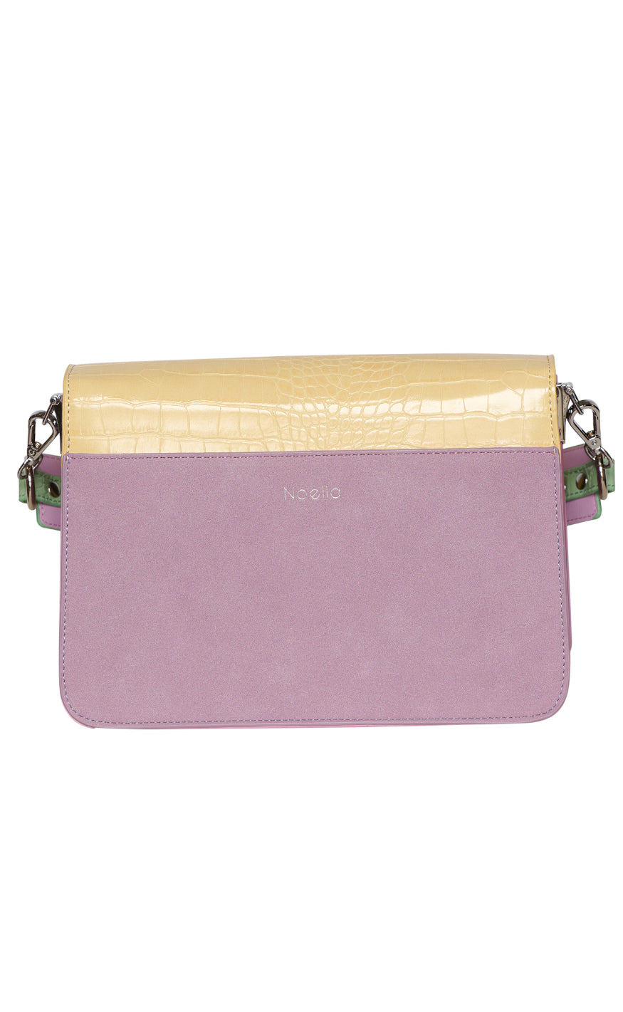 Noella Veske - Blanca Multi Compartment - Yellow Croco/Mint/Purple Mix
