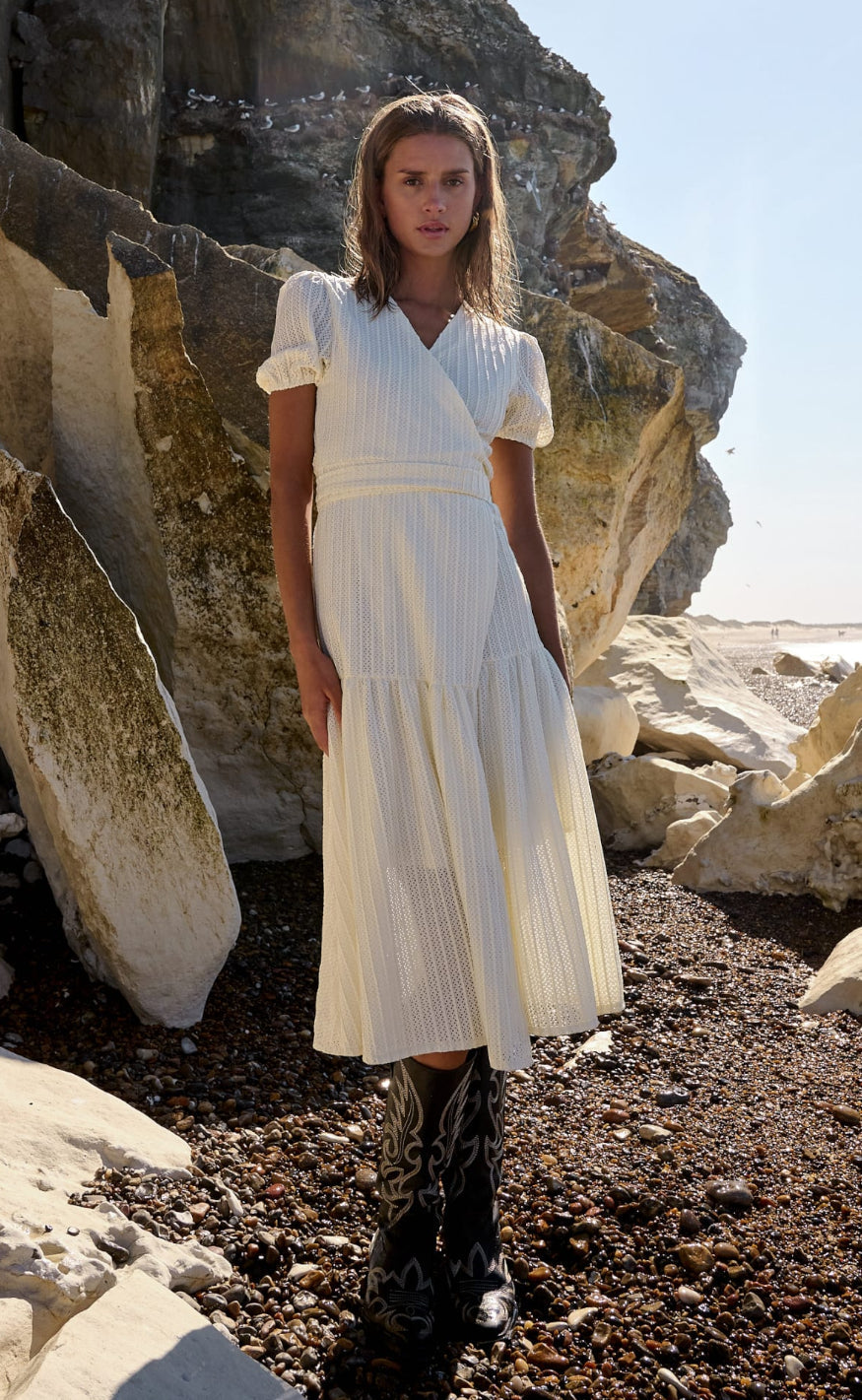 Noella Kjole - Rio Wrap - Cream