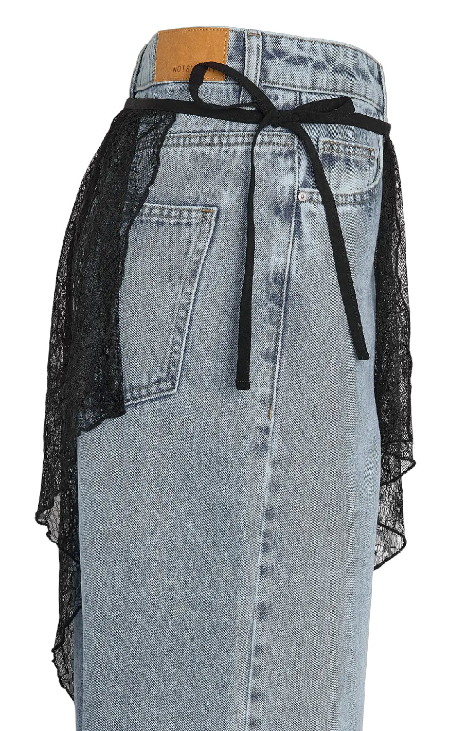 Noisy May Skjørt - Ida Elasticated Lace - Black