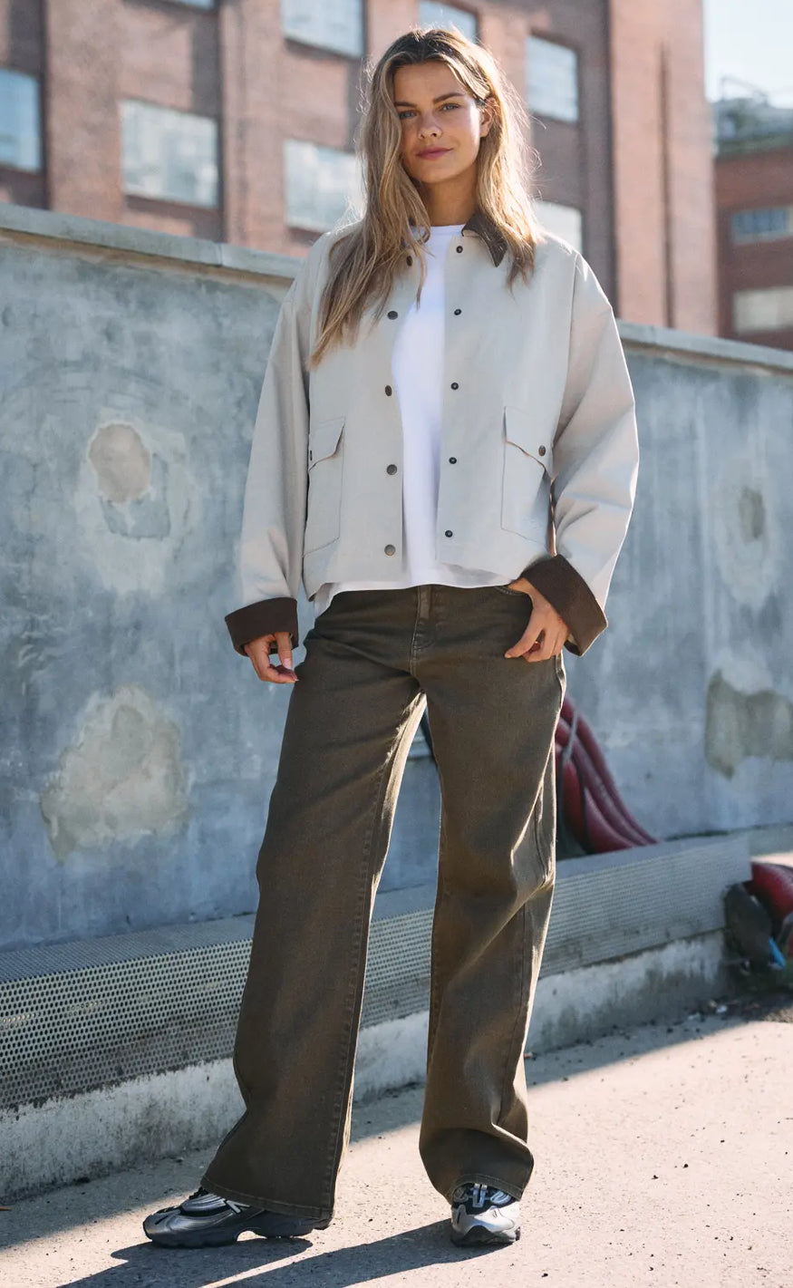 Noisy May Jakke - Nora Corduroy - Silver Lining Morel