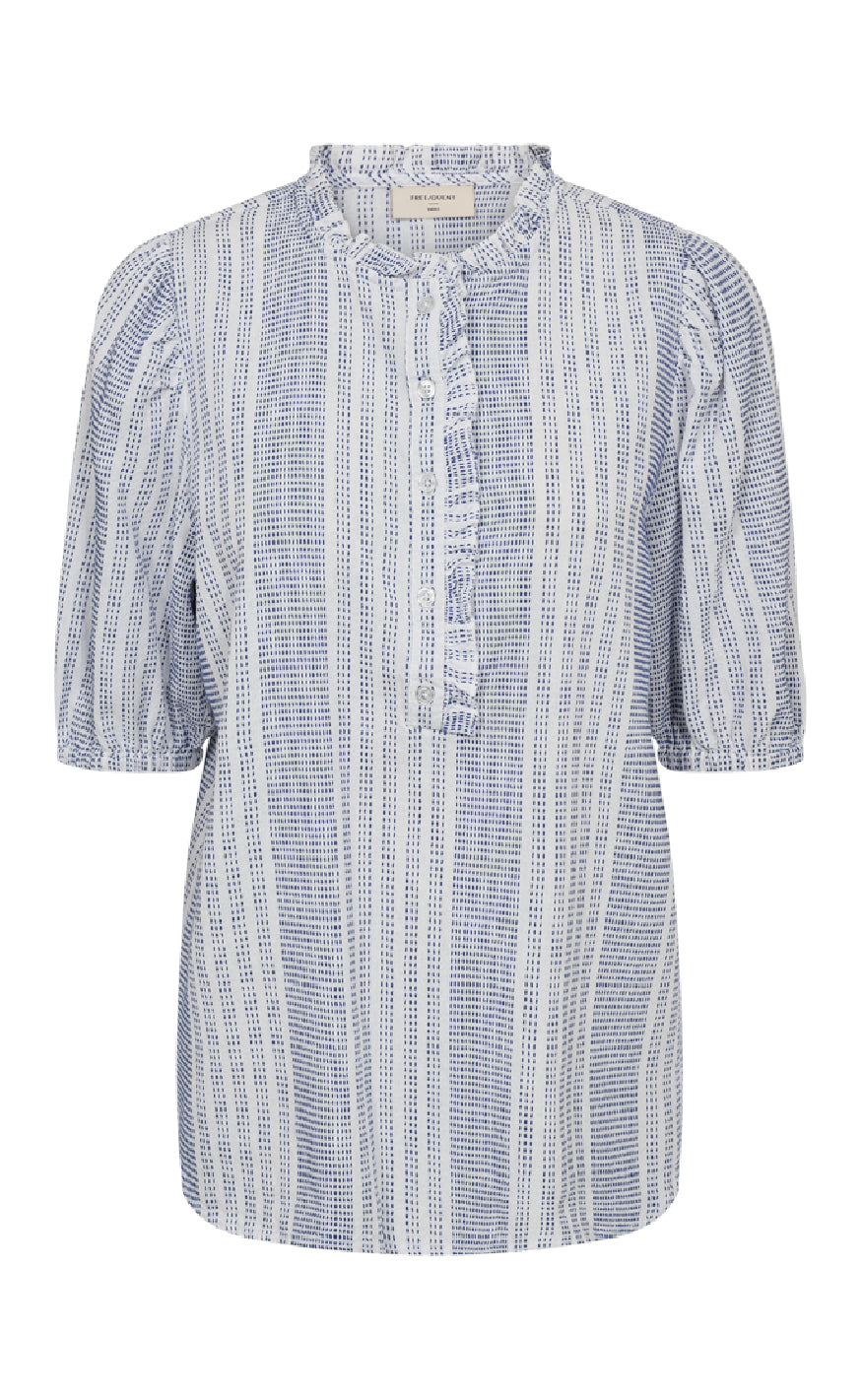 Freequent Bluse - Nollie - Brilliant White w. Deep Ultrama
