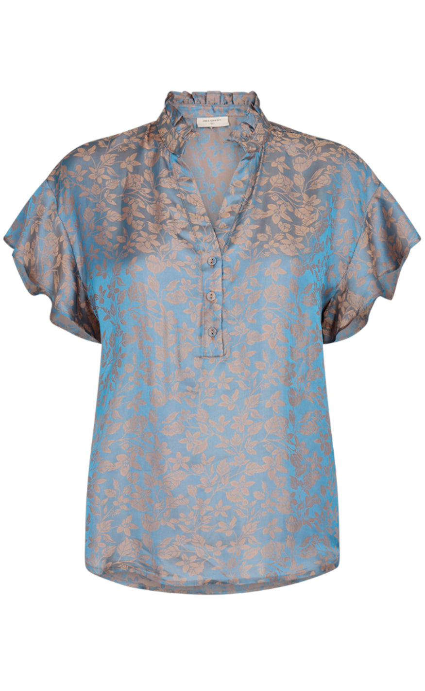 Freequent Bluse - Nono - Azure Blue