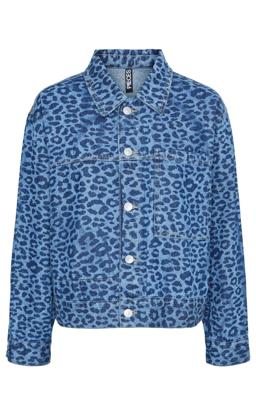 PIECES Jakke - Nova - Dark Blue Denim Blue
