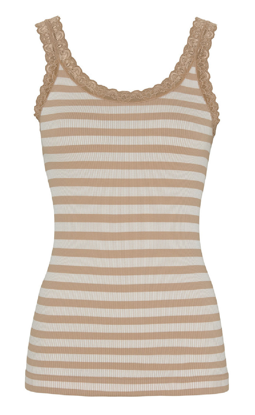 Tim & Simonsen Topp - Isa Rib - Nudo/Bianco