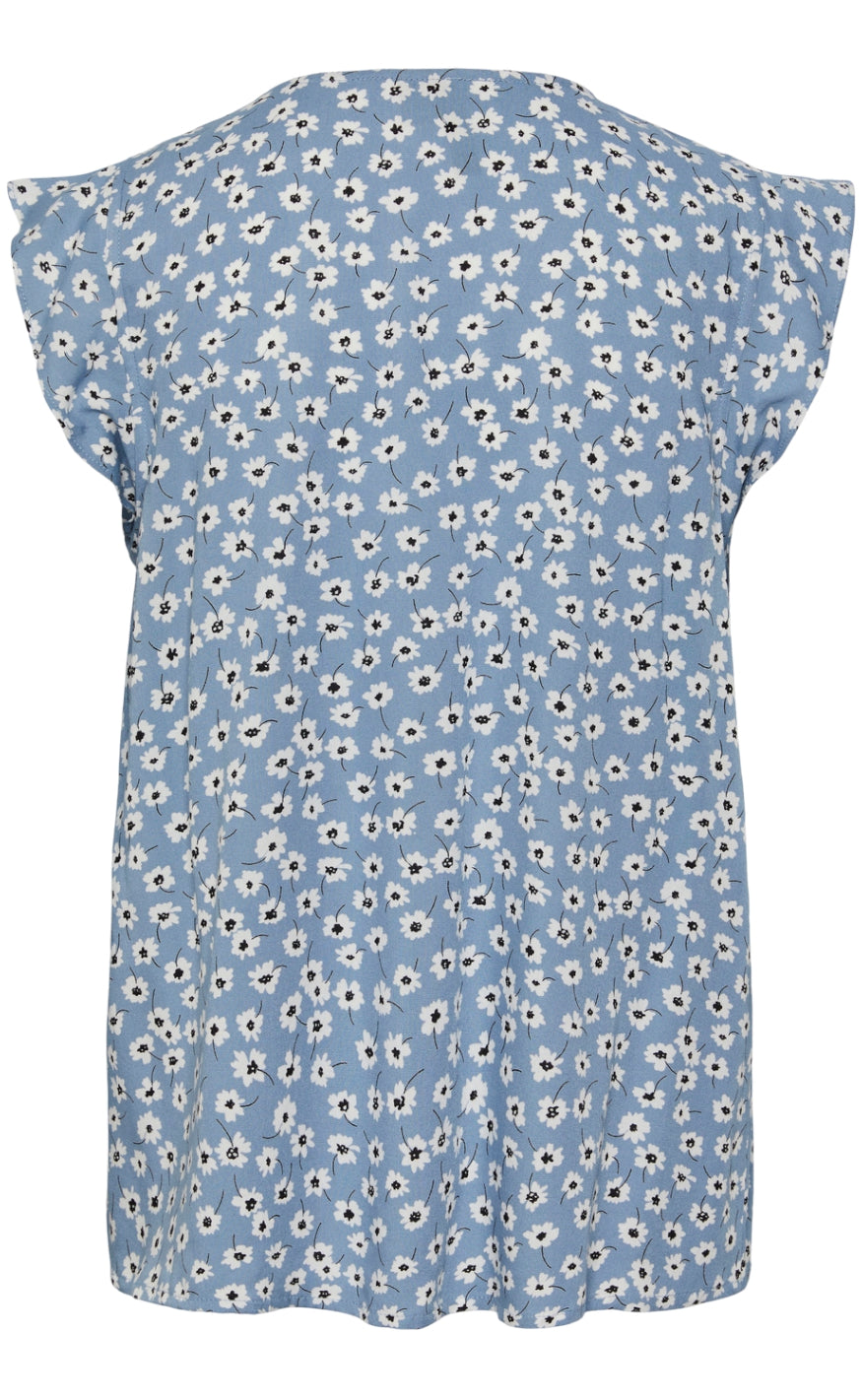 PIECES Topp - Nya - Faded Denim