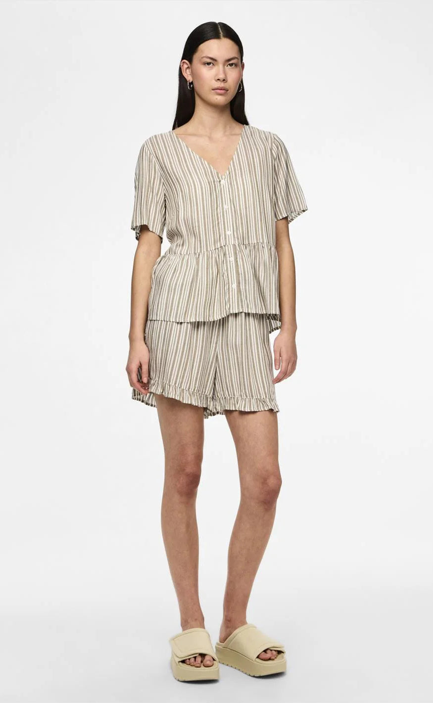 PIECES Shorts - Alvina - Laurel Oak