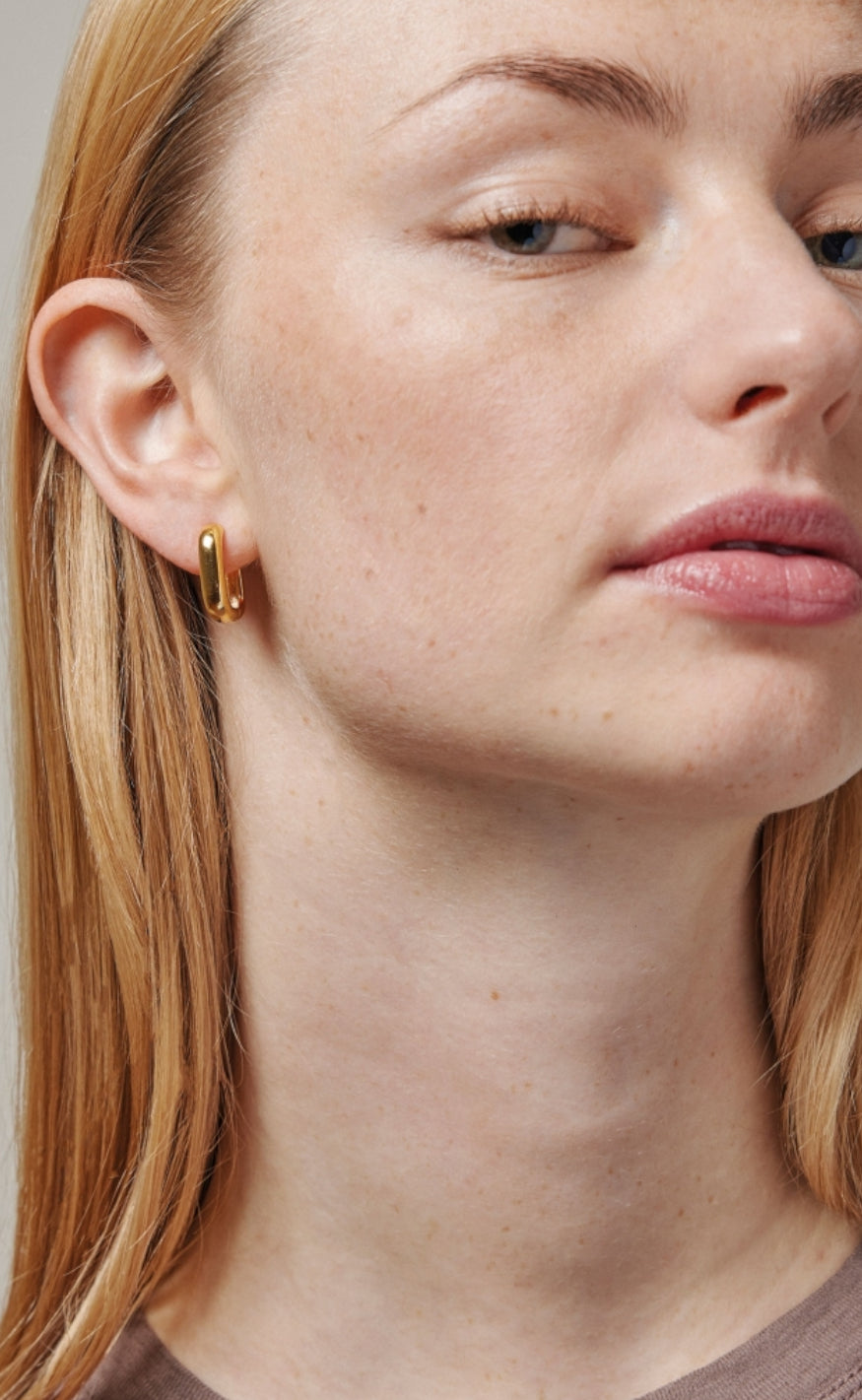 ENAMEL -Copenhagen Øreringer - Hoops Square - Gold
