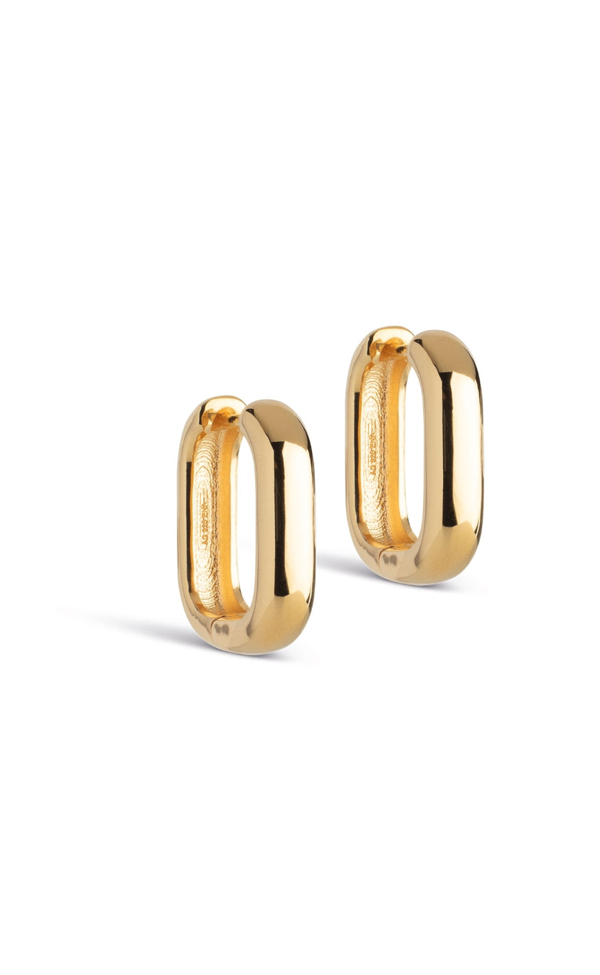 ENAMEL -Copenhagen Øreringer - Hoops Square - Gold