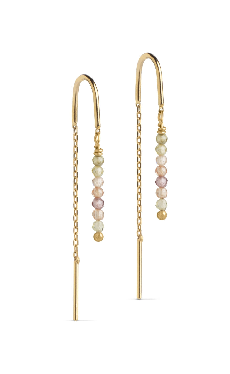 Enamel Copenhagen Øreringer - Ivanna - Light Champagne/Amethys/Olive/Paridot