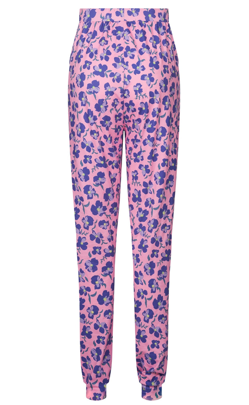 Liberte Bukser - Alma - Pink Purple Flower